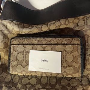 Authentic Coach  purse with a matching wallet.